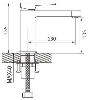 Смеситель для раковины Shevanik S6801 хром