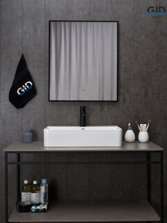 Раковина Gid N1344 51226 накладная белая 61x35.5x14