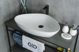 Раковина Gid N9062 51117 накладная белая 66.5x44x15