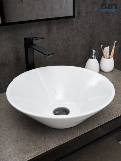 Раковина Gid N9102 51210 накладная белая 42x42x15