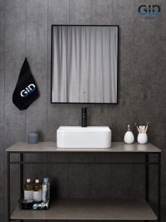 Раковина Gid N9257 51217 накладная белая 43x39x13