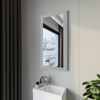 Зеркало с подсветкой Бриклаер Вега 4627125414190 с часами 40 см на взмах руки