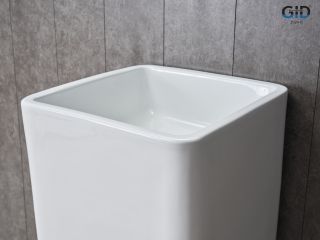 Раковина Gid Nb149 81119 накладная белая 41x41x85
