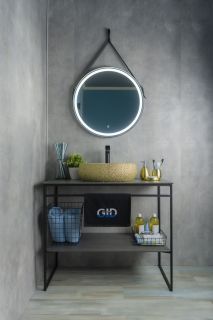 Раковина Gid Nc433 52219 накладная белая / золото 48x34x15