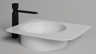 Накладная раковина Salini Ninfea 02 S-Stone 110521M 54см белый матовый