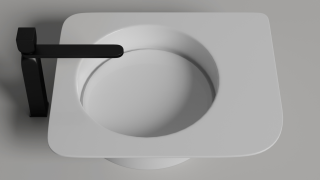 Накладная раковина Salini Ninfea 02 S-Stone 110521MRH 54см RAL снаружи