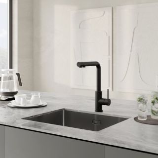 Смеситель для кухни IDDIS Rule RULBLLFi05 с фильтром чёрный матовый