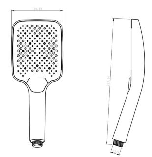 Лейка для душа Raglo R450.52.06 чёрный