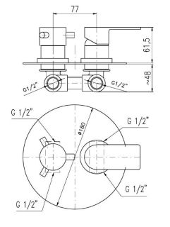 Смеситель для душа Rav Slezak Vltava VT486KCMAT Черный матовый