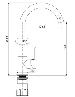 Смеситель для кухни Splenka S201.40.09 графит
