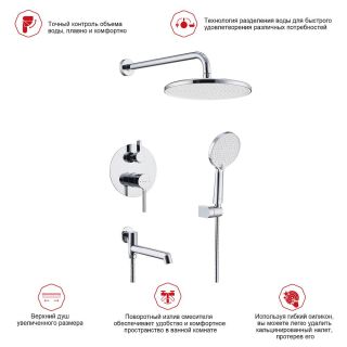 Душевой комплект Raglo R20.27 хром