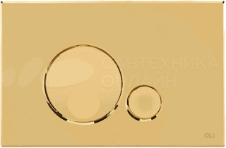 Панель механическая двойная OLI Globe, пластик, золото