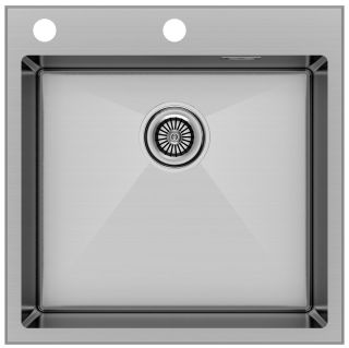 Мойка кухонная Paulmark Kroner-Edge PM775151-BS брашированная нержавеющая сталь