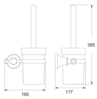 Ёршик для унитаза Rose RG1900T пепельный