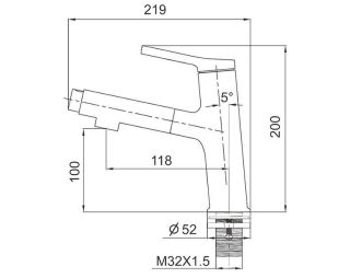 Смеситель для кухни Gappo G1052-70 с выдвижным изливом хром
