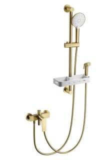 Смеситель для душа с гарнитуром Wonzon & Woghand WW-A31003-BG брашированное золото