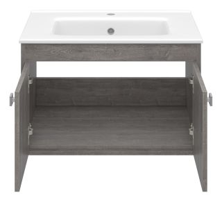 Подвесная тумба под раковину Misty Пайн 70см дуб Уайт-Ривер серо-коричневый
