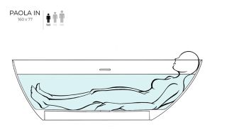 Ванна из искусственного камня Salini Paola In S-Sense 101611GRF 160x77см RAL полностью