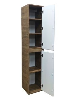 Пенал подвесной Эстет Monaco Wood  ФР-00010690 П 35см белый/дуб рустикальный