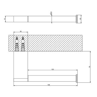 Бумагодержатель Gessi Origini 66455.727 брашированная латунь
