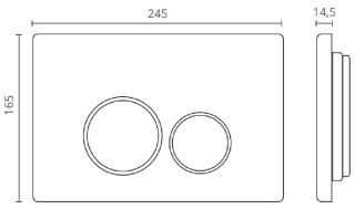 Кнопка смыва Ctesi Round BK0202128 золото
