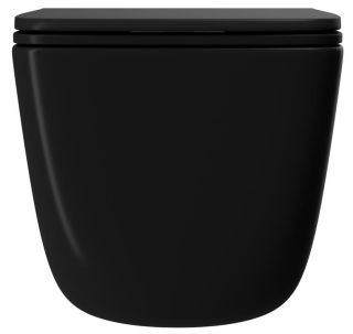 Подвесной унитаз Point Меркурий PN41831BM безободковый чёрный матовый