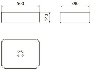 Раковина Point Меркурий PN43832BM 50см чёрный матовый