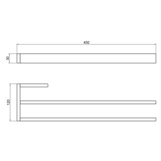 Полотенцедержатель двойной Timo Petruma 15252/00 хром
