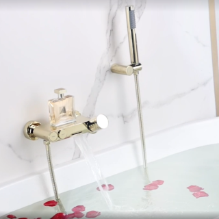 Смеситель для ванны Boheme Stick 123-GG.2 золото