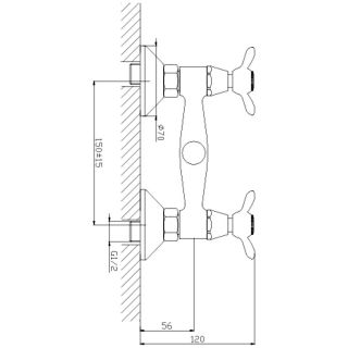 Смеситель для душа Rossinka Q02-41 Хром