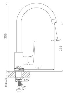 Смеситель для кухни Haiba HB70587 хром