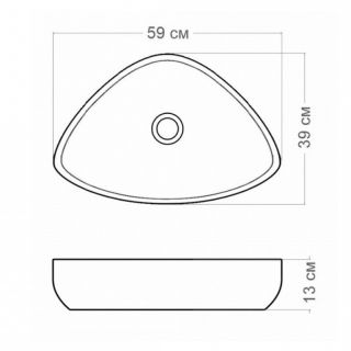 Раковина чаша Maretti EL13NS56-740MR, белый мрамор