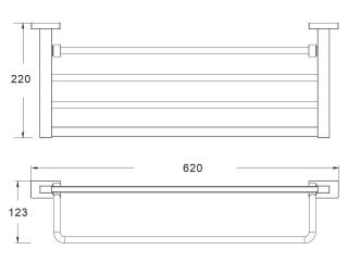 Полка для полотенец Shevanik SG5608C белый