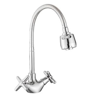 Смеситель для кухни Splenka S80.43 с гибким изливом и режимом душ хром