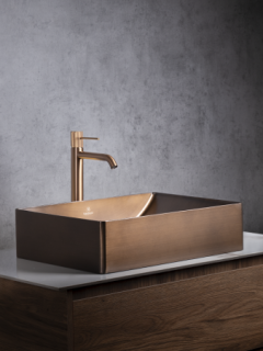 Раковина AltroBagno Futuro 001016 BrAn из нержавеющей стали бронза состаренная