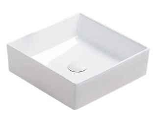 Раковина накладная Azario 36х36х11 фаянс, цвет Белый (AZ2179SSP)