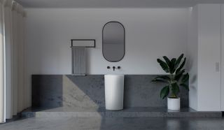 Напольная раковина ABBER Stein AS2504-H 50см белый матовый