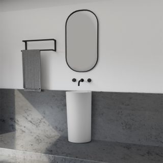 Напольная раковина ABBER Stein AS2506-H 45см белый матовый