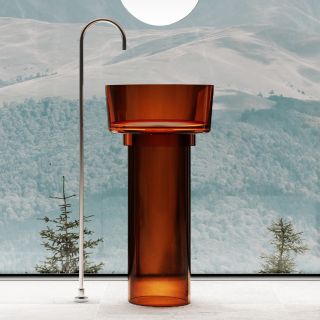 Напольная раковина ABBER Kristall 45x90см коричневый AT2702Opal-H