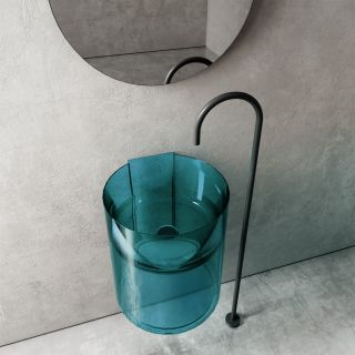 Подвесная раковина ABBER Kristall AT2704Aquamarin 42см бирюзовый