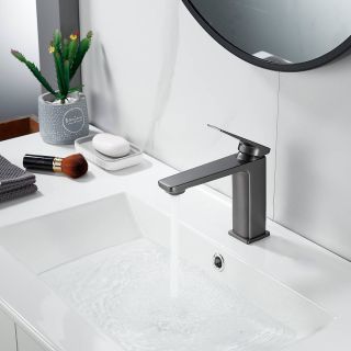 Смеситель для раковины Shevanik S8901T-1 оружейная сталь