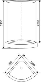Душевая кабина Arcus style S-13 100х100х215