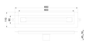 Душевой лоток Boheme B&T Infinity 981-60-CB 60 см брашированная медь