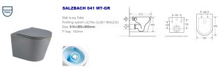 Унитаз подвесной Weltwasser WW SALZBACH 041 MT-GR 10000008259 серый