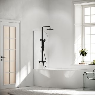 Душевая стойка Sancos Game SC3001LMB с термостатом чёрный матовый