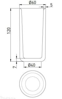 Стакан Salini Gocce 1901201 белый матовый