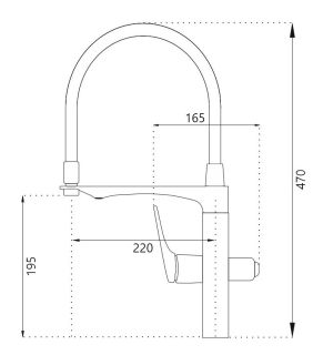 Смеситель для кухни Haiba HB76816 с подключением фильтра питьевой воды хром
