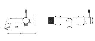Смеситель для ванны Boheme Uno 463-WCR белый/хром