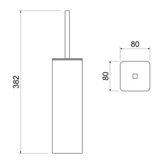 Щётка для туалета Timo Torne 43161/17 золото матовое