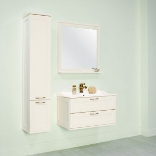 Шкаф Акватон Леон дуб белый 1A186503LBPS0